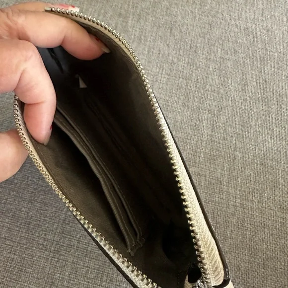 Coach Snowflake Patterned Wristlet in Cream - Picture 3 of 3